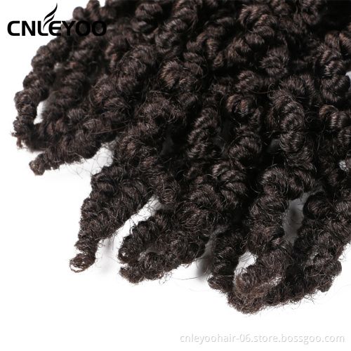 Dark Brown Spring Senegalese Twist Crochet Hair For Women 10 Inch Pre-twisted Spring Twist Crochet Braids For Beauty